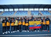 El equipo de paraatletismo tras culminar sus pruebas en Bogotá, Colombia.