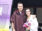Daniel Noboa y Verónica Abad durante la campaña electoral de las elecciones anticipadas.