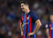 Robert Lewandowski solo anotó 1 gol en los últimos 5 encuentros de Barcelona