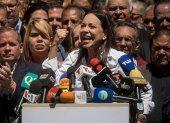 La líder opositora venezolana María Corina Machado en Caracas (Venezuela).
