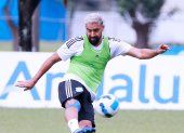 Christian Noboa está de vuelta en los entrenamientos de Emelec.
