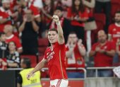 El argentino Benjamín Rollheiser convirtió su primer tanto con la camiseta de Benfica