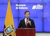 El viceministro de Gobierno, Esteban Torres, en una rueda de prensa.
