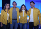 Juliana López, Santiago Chamorro, Chris Rego y Renato Silva.