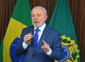 El presidente de Brasil, Luiz Inácio Lula da Silva habla durante una reunión ministerial este jueves en el Palácio del Planalto, en Brasilia (Brasil).