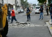 Varias autoridades realizaron la destrucción de los rompe velocidades