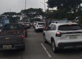 El congestionamiento, de acuerdo a varios residentes, duró hasta horas de las tarde.