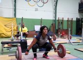 La pesista no dejó nunca las jornadas de entrenamiento para fortalecer su mejoría.