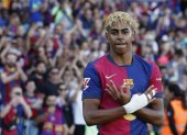 El delantero del Barcelona Lamine Yamal.
