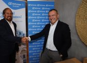 Visita. Rafael Brull, director de Marketing e Imanol Pérez, director Comercial de Air Europa, visitaron Quito para contar las novedades de la aerolínea para Ecuador.
