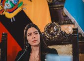 La alcaldesa subrogante de Guayaquil, Tatiana Coronel, durante la sesión de Concejo Cantonal celebrada este jueves 26 de marzo.