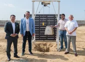 La colocación de la primera piedra marca el inicio de la nueva matriz de Jungheinrich Ecuador en el complejo ALMAX Plus.