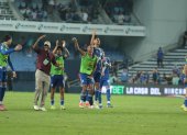 Jugadores del Bombillo celebraron por adelanto con la victoria 1-0 del sábado 25 de abril, ante Liga de Quito.