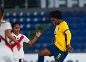 Jaslym Valverde la número 9 de Ecuador en la Sub 17.