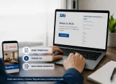 Una foto creada por IA grafica que se puede actualizar o sacar el registro único del contribuyente en la página Web del SRI.