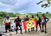 Integrantes del grupo Ciclistas de la Calle luego de recorrer Guayas y Cañar.