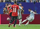 El gol de Messi al minuto 83 igualó el marcador ante Egipto en Atlanta.