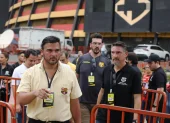 Miguel Montalvo (d) tomaría de forma definitiva la presidencia de Antonio Álvarez (i) en Barcelona SC.