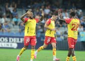 Aryton Preciado de Aucas y su gol ante Emelec en el Capwell.