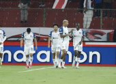 Liga de Quito es una fiesta, celebrando el gol de Janner Corozo, luego fue expulsado.