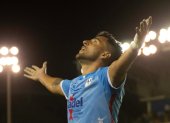 Joaquín Vergés del Manta FC puso el primer gol ante Barcelona SC.