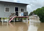 Imagen de archivo de una inundación en Colimes, provincia de Guayas.