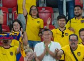 Hinchada ecuatoriana presente en el Mundial Sub 20 de Polonia.