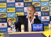 Marcelo Gallardo habló en rueda de prensa en la Casa de la Selección en Quito.