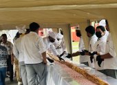 El cevi sanduche fue elaborado por los estudiantes de la carrera de Gastronomía, de la Universidad Técnica de Manabí

AG-EXTERNOS