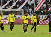 Sus rostros lo dicen todo en los jugadores de Barcelona SC en el estadio Rodrigo Paz.