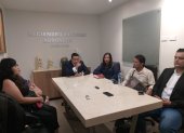 Empleados y extrabajadores de la Sinfónica se pronunciaron junto con su abogado.