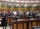 Un total de 120 asambleístas estuvieron presentes en la sesión que acaba de aprobar el proyecto de reformas al Código de la Democracia.