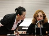 Diligencia. La jueza Daniella Camacho instaló la diligencia con una hora de retardo por problemas de conexión.