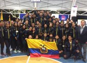 Parte de la Tricolor que inició la disputa de Panamericano Juvenil en Ibarra.