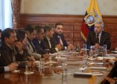 Acercamiento. El presidente Lenín Moreno se reunió con dirigentes del Frente Unitario a finales de noviembre.