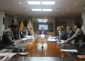 El directorio, presidido por el viceministro de Electricidad, Gonzalo Uquillas se reunió hoy.