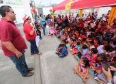 Más de 200 niños se reunieron en la sede de la fundación, al norte de Guayaquil.
