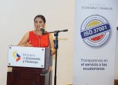 Silvana Vallejo, directora del Sercop, ha mostrado los resultados y ventajas de obtener una certificación ISO.