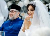 Mohamed V de Kelantan y Rihana Oksana Voevodina, en su boda rusa celebrada en Moscú a finales de noviembre de 2018