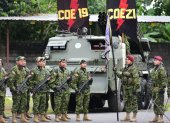 Desfile militar por la conmemoración de los 25 años de la guerra del Cenepa