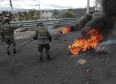 Los militares ayudaron en el despeje de vías durante las manifestaciones.