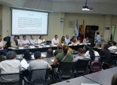 La comisión sesionó en el auditorio de la Escuela de Negocios de la Politécnica del Litoral, campus Las Peñas.