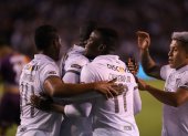 Los jugadores de Liga de Quito celebraron la victoria por 2-0 sobre Fénix de Uruguay, en la jornada amistosa de presentación de la plantilla.