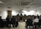 Diligencia. El tribunal analizó ayer algunas de las pruebas presentadas por la constructora Odebrecht.
