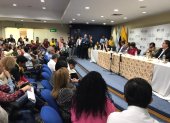 Hecho. La sesión se está realizando en el auditorio del Fondo de Cesantías del Magisterio Ecuatoriano (FCME),