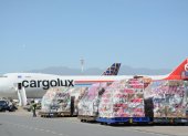 Un avión de la aerolínea  Cargolux cargó flores ayer para dirigirse a Europa-  

 Quito 05 de Febrero de 2020 Agencia(ag-extra ag-expreso-ag-quito)