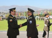 Ceremonia de relevo de mando del nuevo comandante de la Policía Patricio Carrillo.