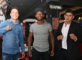 Rafael González (i), Jules Peterson y Anthony Valdés desarrollaron su carrera como boxeadores en su natal Venezuela.