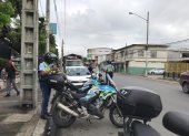 Con motos patrullas los agentes realizaron el operativo.