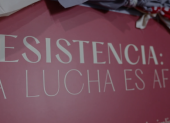 Bajo el lema "la lucha es afectiva" se desarrolló la exposición la tarde del sábado 29 de febrero.